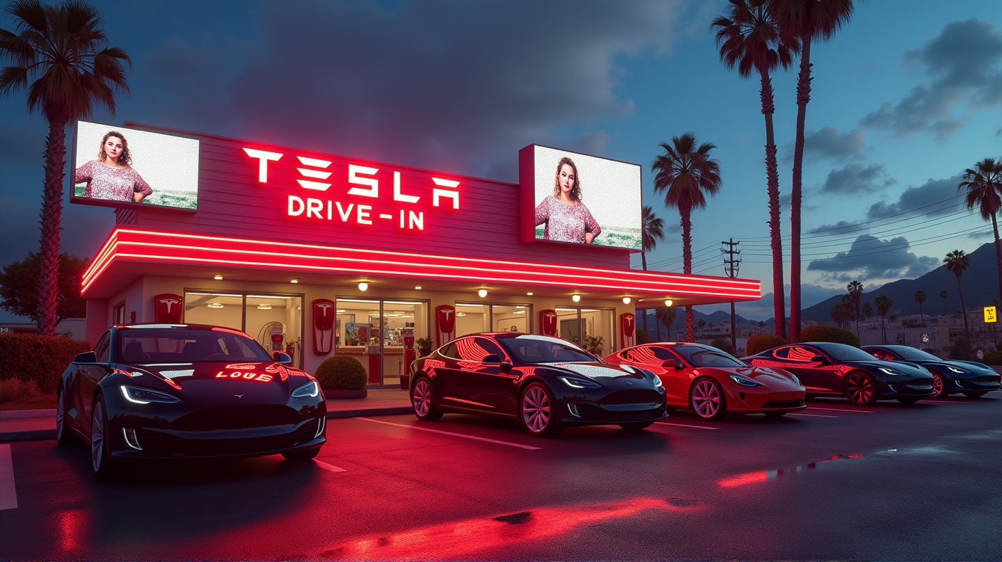 Tesla Hollywood Diner: Una Experiencia Revolucionaria de Autocine
