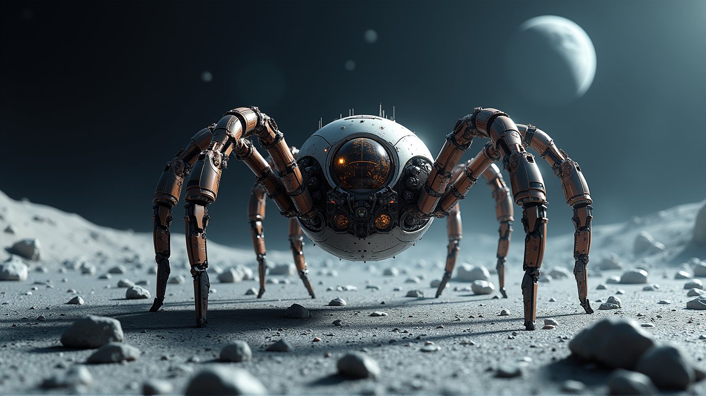 Arañas Robóticas: Pioneras en la Construcción Sostenible en la Luna