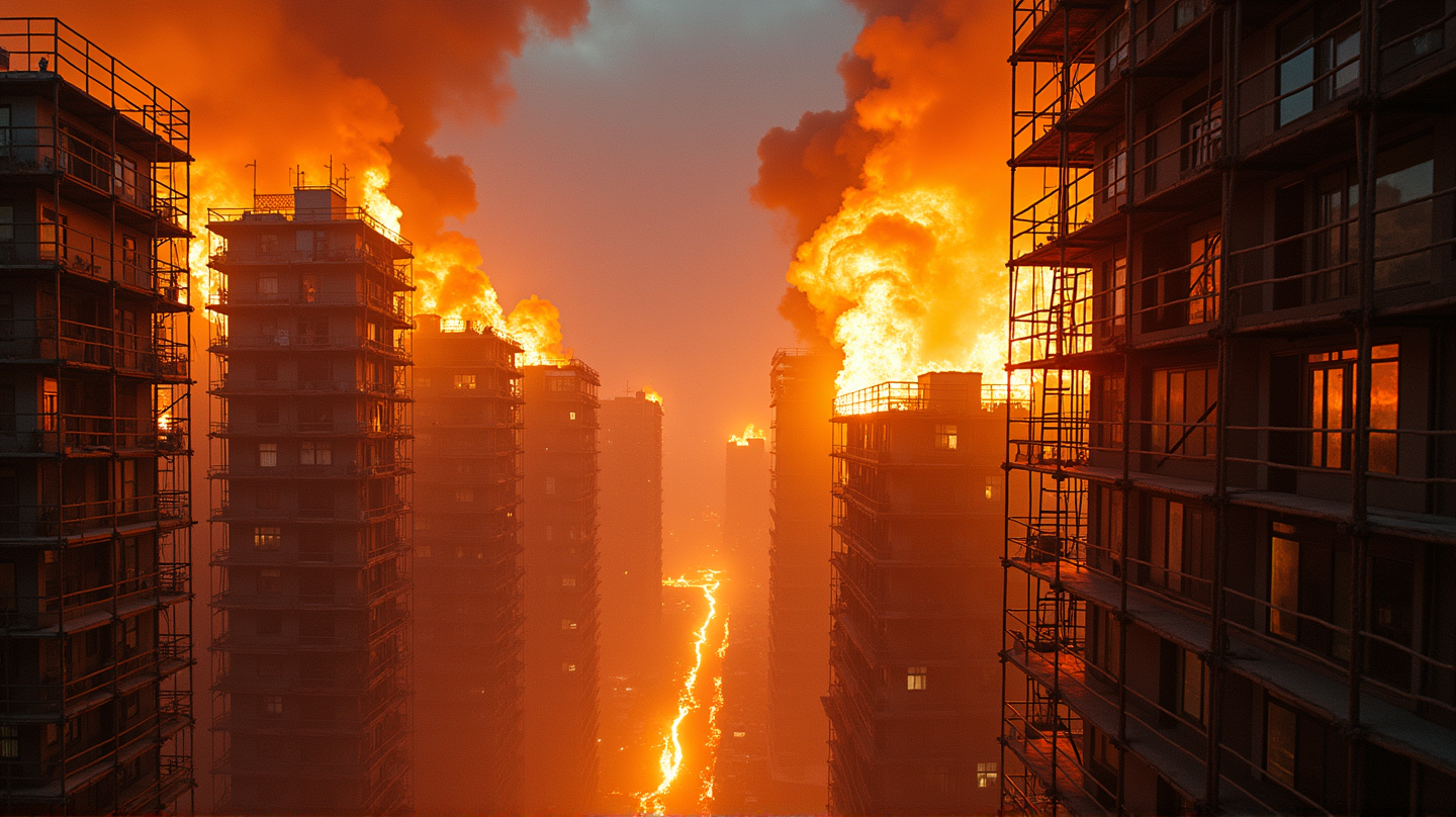 Tragedia en Hong Kong: El Escándalo del Andamiaje Detrás de un Incendio Mortal