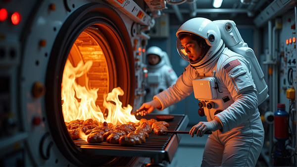 ¡Astronautas Chinos Preparan la Barbacoa más Épica de la Galaxia en el Espacio!
